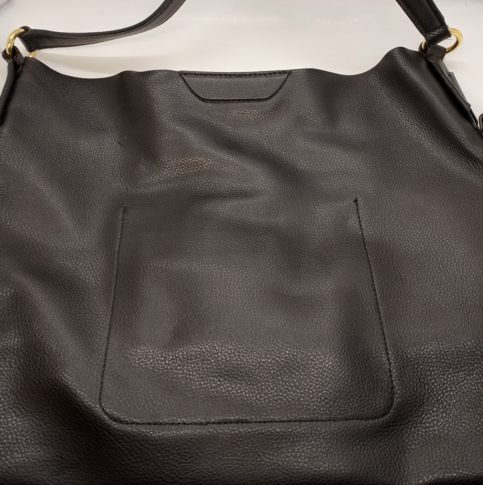 Black Leather Tote Bag - Picture 2 of 10